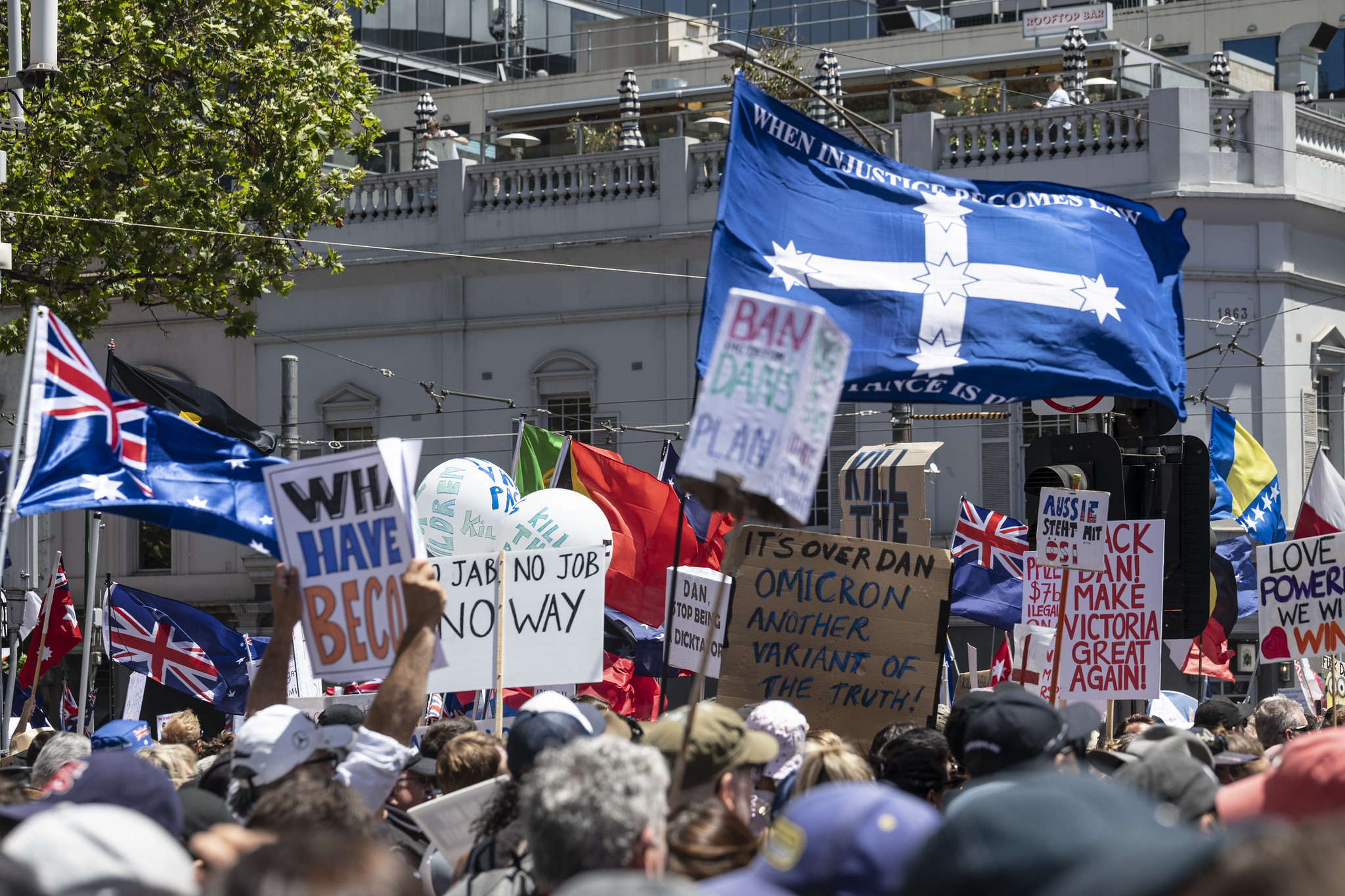 Protest rally – video