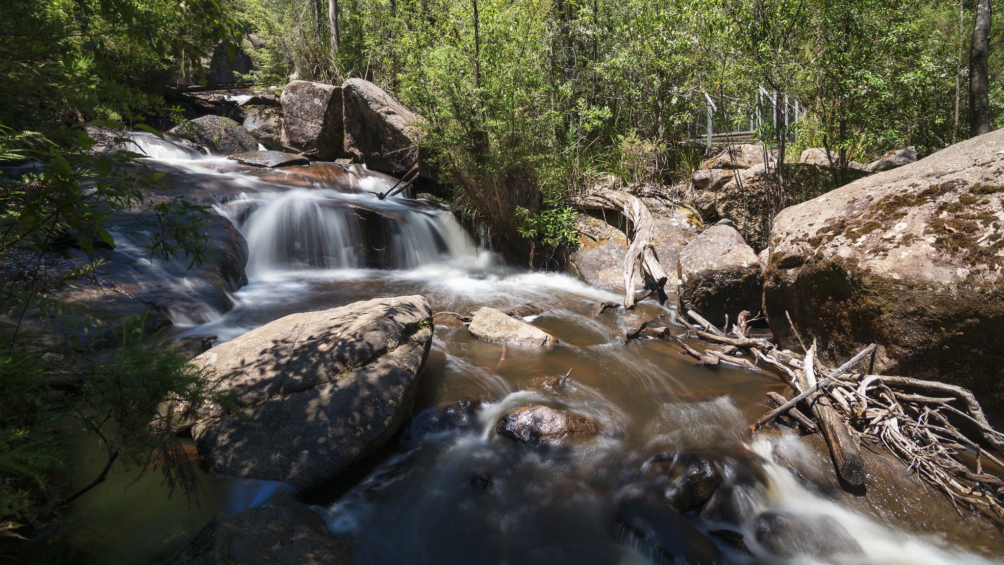 Mountains and waterfalls