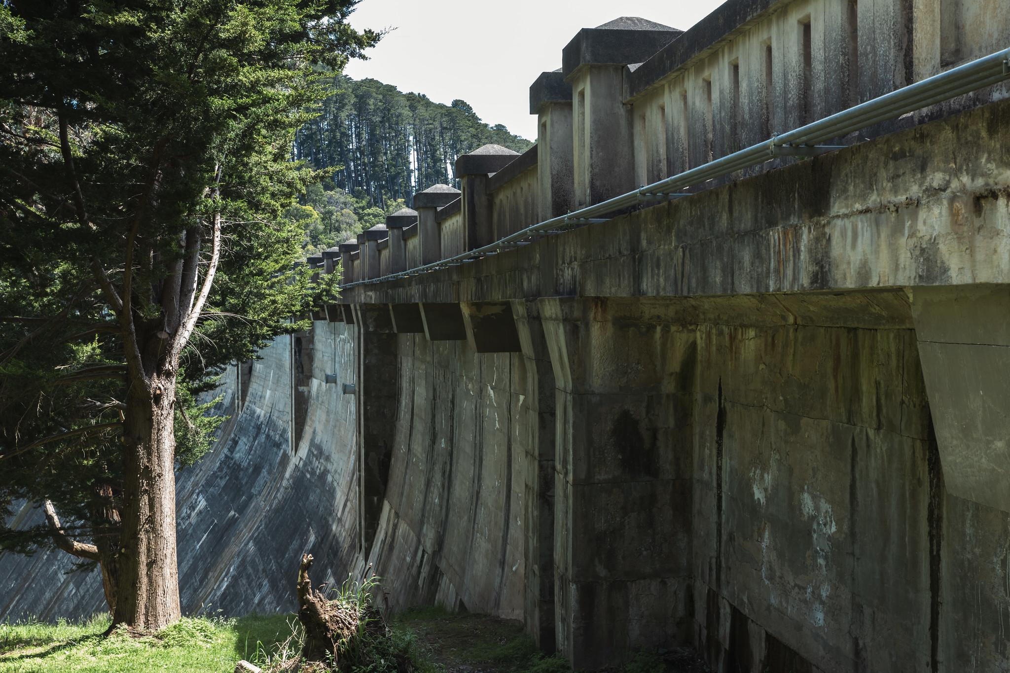 Idyllic views, a waterfall, and a reservoir