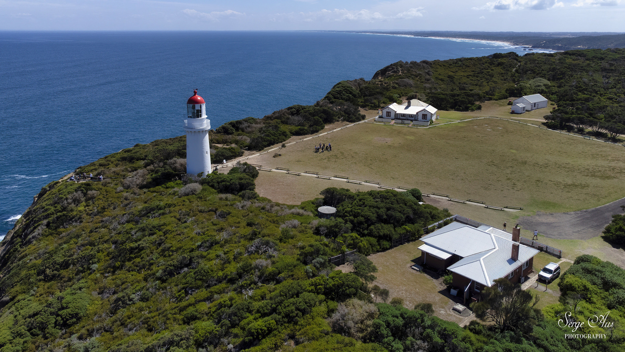 Lighthouse and ocean coastline